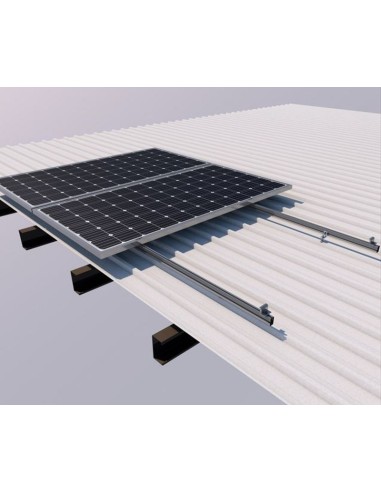 SUNFER 01.1V5 KIT para cubierta de chapa con Tornillos. 5 PV módulo vertical